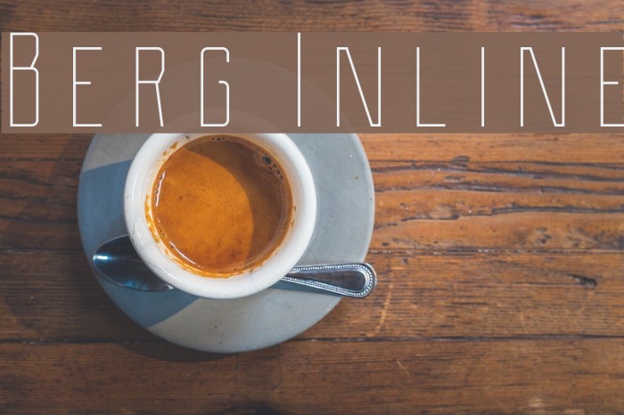 Berg Inline Font examples