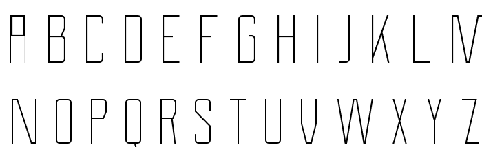Berg Inline Font LOWERCASE