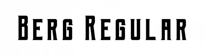 Berg Regular  baixar fontes gratis