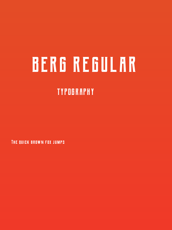 Berg Regular Poster