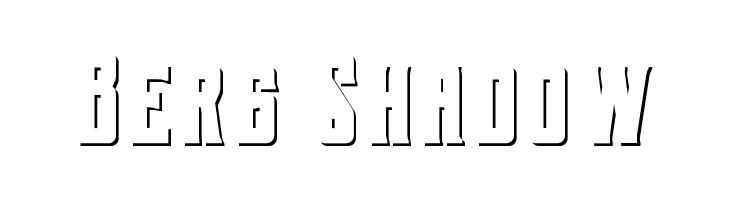 Berg Shadow  フリーフォントのダウンロード