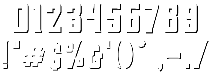 Berg Shadow Font OTHER CHARS