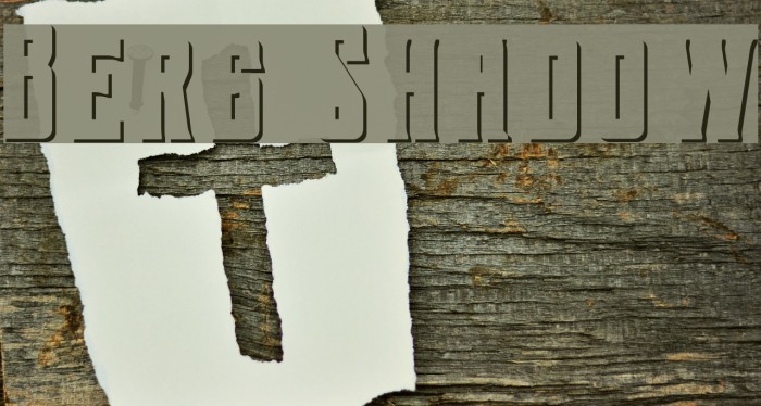 Berg Shadow Font examples