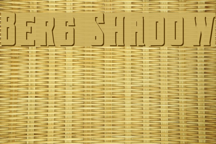 Berg Shadow Font examples