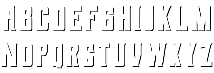 Berg Shadow Font LOWERCASE