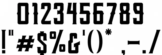 Berg Western Regular Font OTHER CHARS