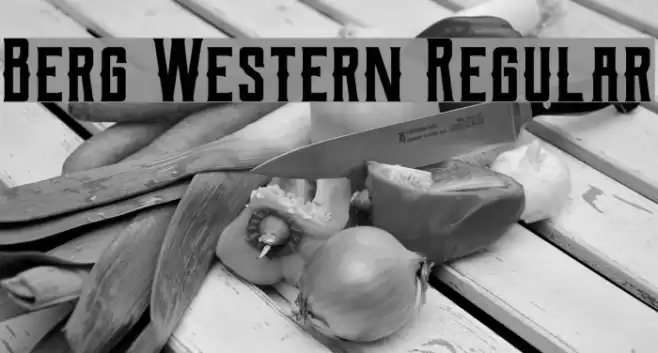 Berg Western Regular Font examples