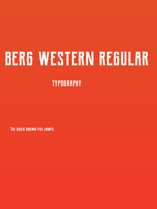 Berg Western Regular Poster