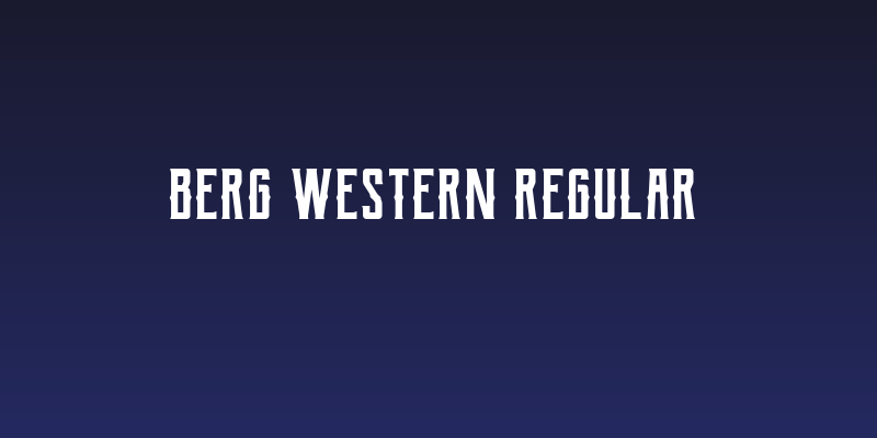 Berg Western Regular Social Header