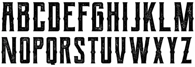 Berg western Rough Шрифта ВЕРХНИЙ