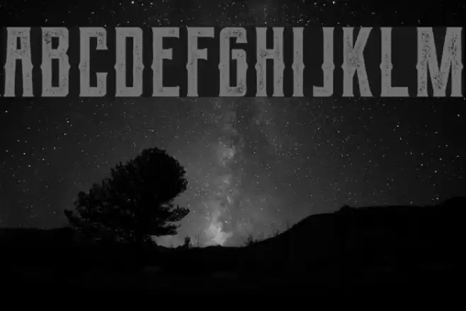 Berg western Rough Font examples