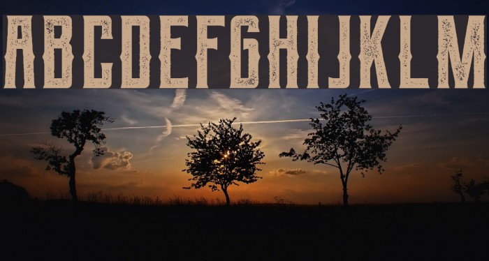 Berg western Rough Font examples