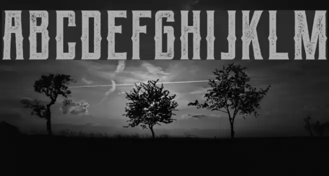 Berg western Rough Font examples