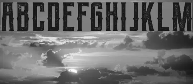 Berg western Rough Font examples