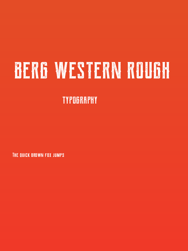 Berg western Rough Poster
