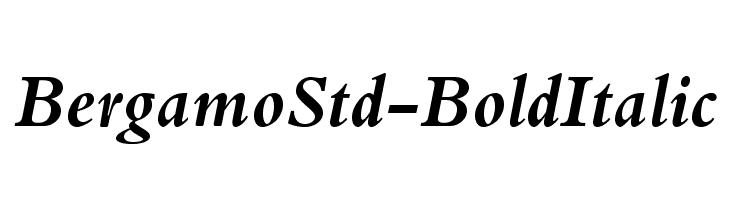 BergamoStd-BoldItalic Font