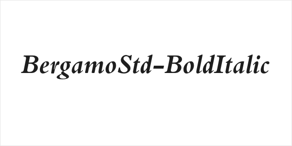 BergamoStd-BoldItalic Logo