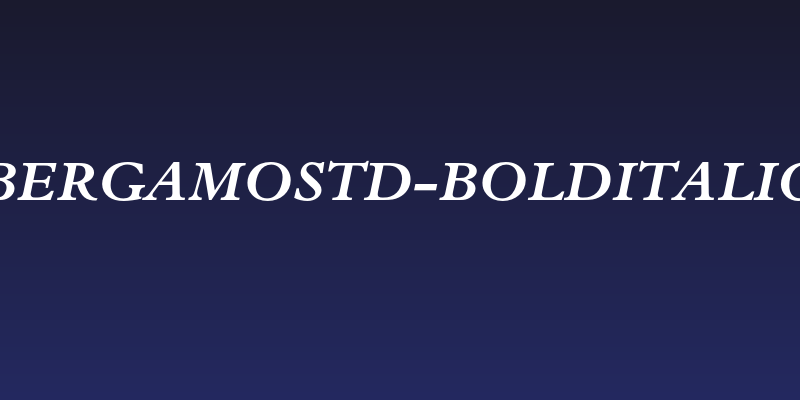 BergamoStd-BoldItalic Social Header