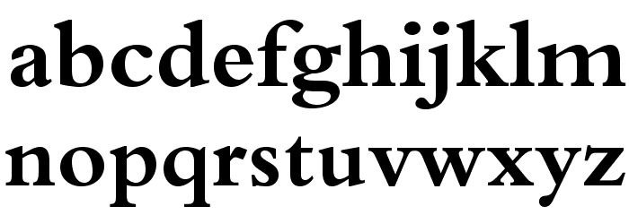 BergamoStd-Bold Font LOWERCASE