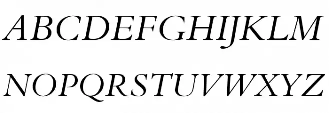 BergamoStd-Italic 字体 大写
