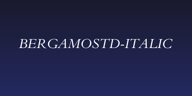 BergamoStd-Italic Social Header