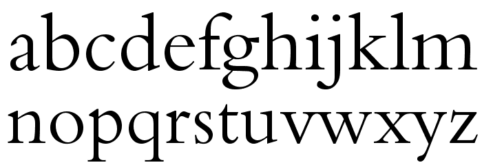 BergamoStd-Regular Font LOWERCASE