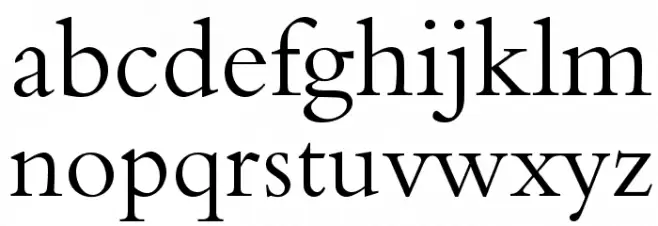 BergamoStd-Regular 字体 小写