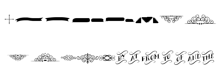 Bergamot Ornaments Font LOWERCASE