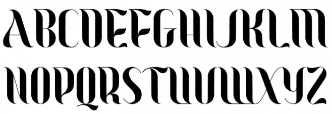 Bergand フォント 大文字