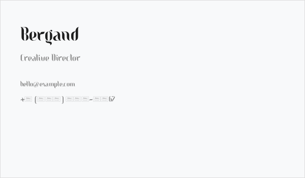 Bergand Business Card