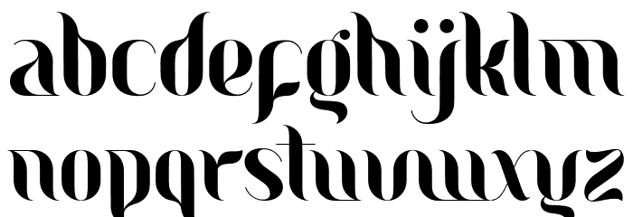 Bergand Font LOWERCASE