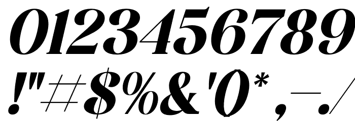 Bergante Italic Font OTHER CHARS