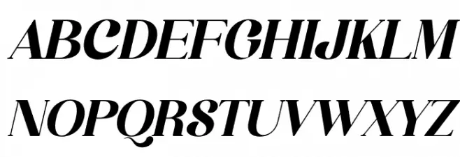 Bergante Italic Schriftart Groß