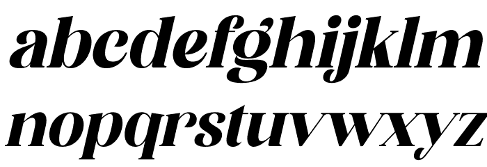 Bergante Italic Font LOWERCASE