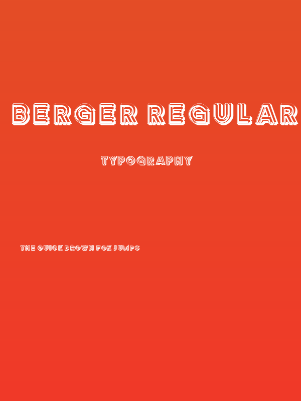Berger Regular Poster