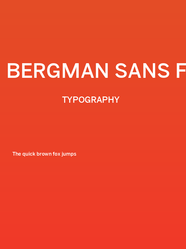Bergman Sans Free Regular Poster