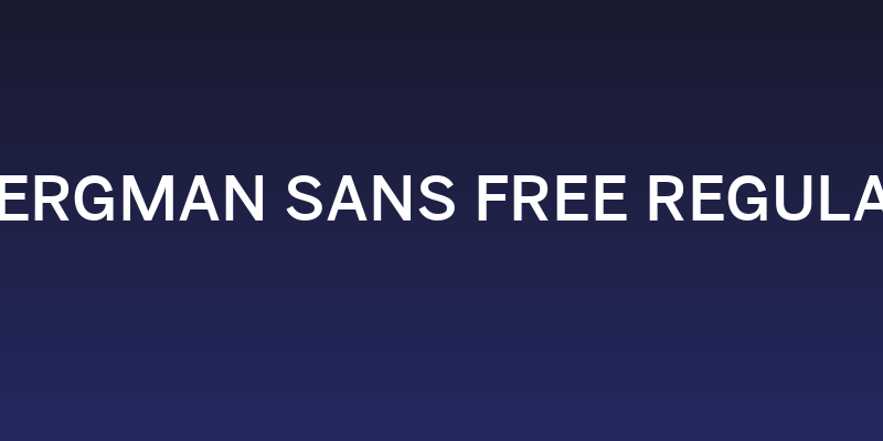 Bergman Sans Free Regular Social Header