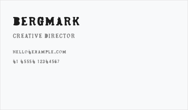 Bergmark Business Card