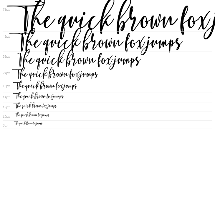 Berhilda Script Waterfall