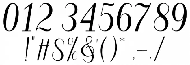 BerhildaScript Font OTHER CHARS