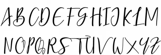 BerhildaScript 字体 大写