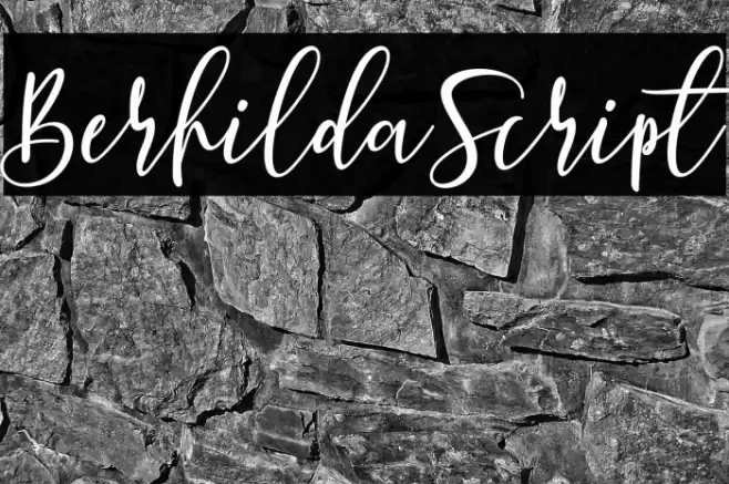 BerhildaScript Font examples