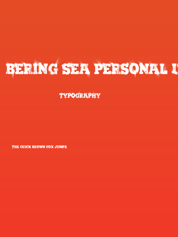 Bering Sea Personal Use Poster