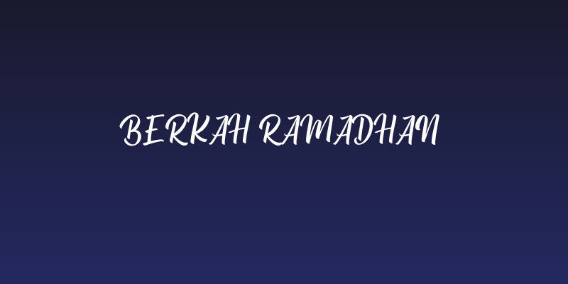 Berkah Ramadhan Social Header