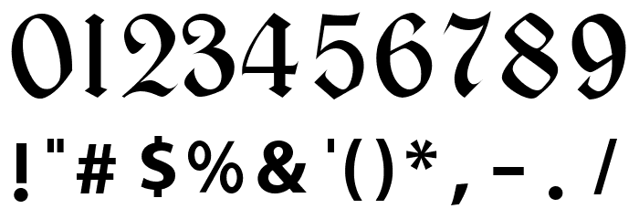 Berkahi Blackletter Font OTHER CHARS