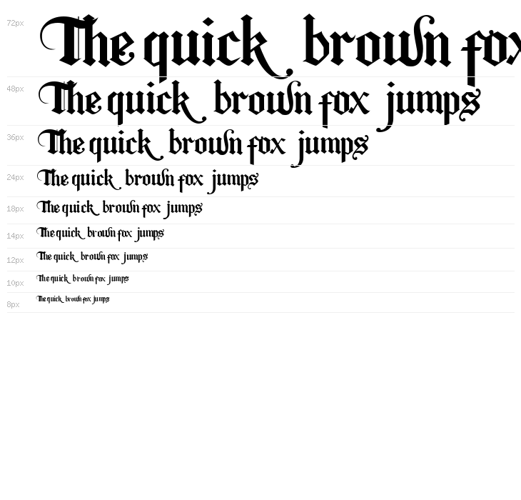 Berkahi Blackletter Waterfall