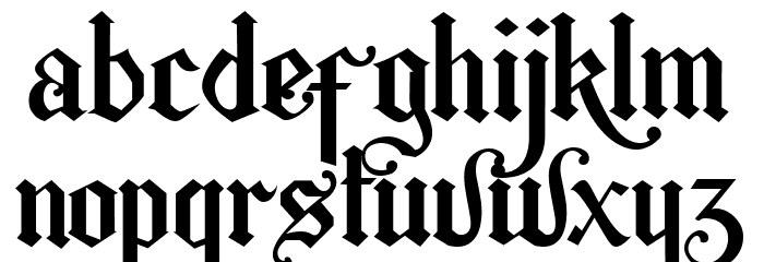 Berkahi Blackletter Font LOWERCASE