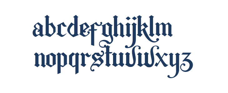 BerkahiBlackletter Lowercase