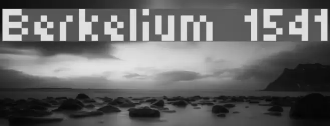 Berkelium 1541 Font examples
