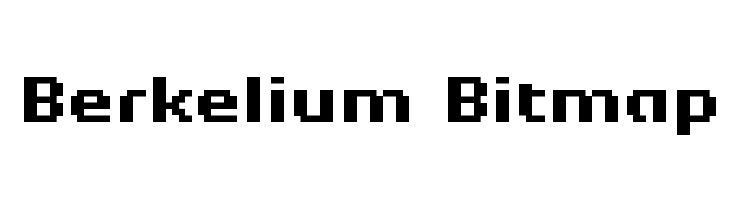 Berkelium Bitmap Шрифта